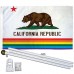 California Rainbow Pride 3 'x 5' Polyester Flag, Pole and Mount