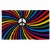 Rainbow Peace Swirl 3' x 5' Polyester Flag, Pole and Mount