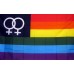 Rainbow Double Venus USA 3' x 5' Polyester Flag, Pole and Mount