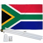 South Africa 3' x 5' Polyester Flag, Pole and Mount