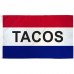 Tacos Patriotic 3' x 5' Polyester Flag, Pole and Mount