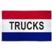 Trucks Patriotic 3' x 5' Polyester Flag, Pole and Mount