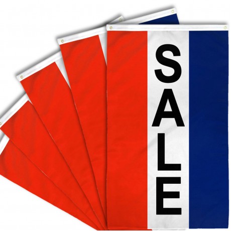 Sale Vertical 3' x 5' Polyester Flag - 5 Pack