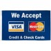 We Accept Visa & Mastercard 3' x 5' Polyester Flag, Pole and Mount