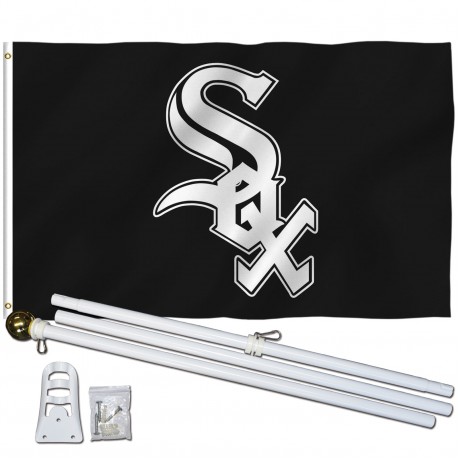 Chicago White Sox 3' x 5' Polyester Flag, Pole and Mount