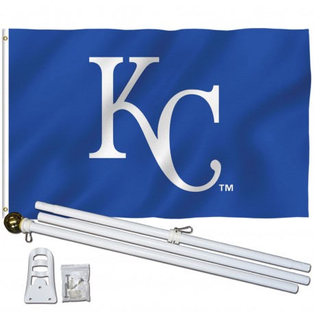 Kansas City Royals 3' x 5' Polyester Flag, Pole and Mount