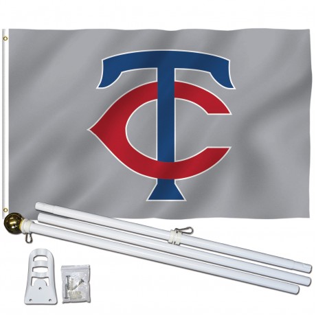 Minnesota Twins 3' x 5' Polyester Flag, Pole and Mount