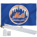 New York Mets 3' x 5' Polyester Flag, Pole and Mount
