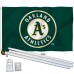 Oakland Athletics 3' x 5' Polyester Flag, Pole and Mount