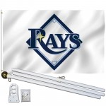 Tampa Bay Rays 3' x 5' Polyester Flag, Pole and Mount