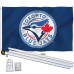 Toronto Blue Jays 3' x 5' Polyester Flag, Pole and Mount