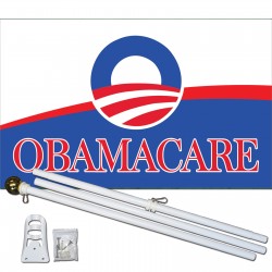 Obamacare 3' x 5' Polyester Flag, Pole and Mount