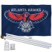 Atlanta Hawks 3' x 5' Polyester Flag, Pole and Mount