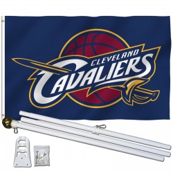 Cleveland Cavaliers 3' x 5' Polyester Flag, Pole and Mount