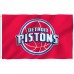 Detroit Pistons 3' x 5' Polyester Flag, Pole and Mount