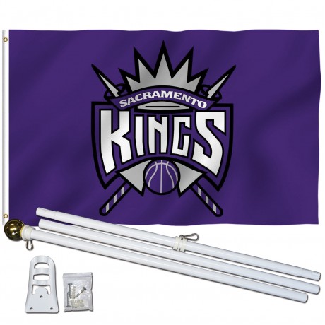 Sacramento Kings 3' x 5' Polyester Flag, Pole and Mount