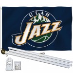 Utah Jazz 3' x 5' Polyester Flag, Pole and Mount