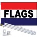 Flags Patriotic 3' x 5' Polyester Flag, Pole and Mount