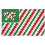Christmas USA Candy Canes 3' x 5' Polyester Flag