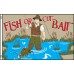 Fish Or Cut Bait 3' x 5' Polyester Flag, Pole And Mount