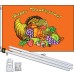 Happy Thanksgiving 3' x 5' Polyester Flag, Pole and Mount