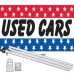 Used Cars Patriotic Stars 3' x 5' Polyester Flag, Pole and Mount
