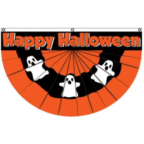 Happy Halloween Bunting Shaped 3' x 5' Polyester Flag