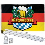 Oktoberfest 3' x 5' Polyester Flag, Pole and Mount