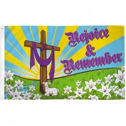 Easter Rejoice & Remember 3' x 5' Polyester Flag