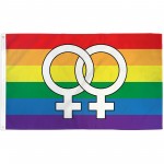 Double Venus Rainbow 3' x 5' Polyester Flag