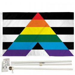 Gay Straight Alliance Pride 3' x 5' Polyester Flag, Pole and Mount
