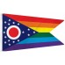 Ohio Rainbow Pride 3' x 5' Polyester Flag