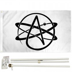 Atheist 3' x 5' Polyester Flag, Pole and Mount
