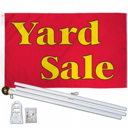 Yard Sale Red 3' x 5' Polyester Flag, Pole and Mount
