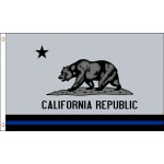 Thin Blue Line California Republic 3' x 5' Polyester Flag