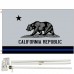 Thin Blue Line California Republic 3' x 5' Polyester Flag, Pole and Mount