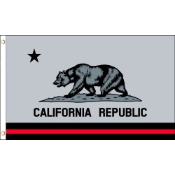 Thin Red Line California Republic 3' x 5' Polyester Flag