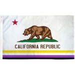 California Republic Non-Binary 3' x 5' Polyester Flag