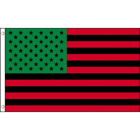 Afro American USA 3' x 5' Polyester Flag