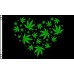Marijuana Love Black Green 3' x 5' Polyester Flag, Pole and Mount