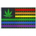 Marijuana USA Rainbow 3' x 5' Polyester Flag, Pole and Mount