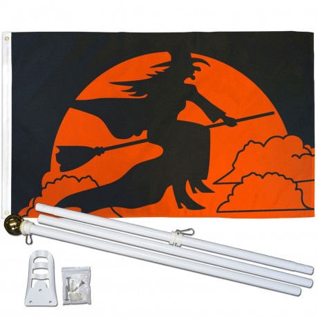 Witch Moon 3' x 5' Polyester Flag, Pole and Mount