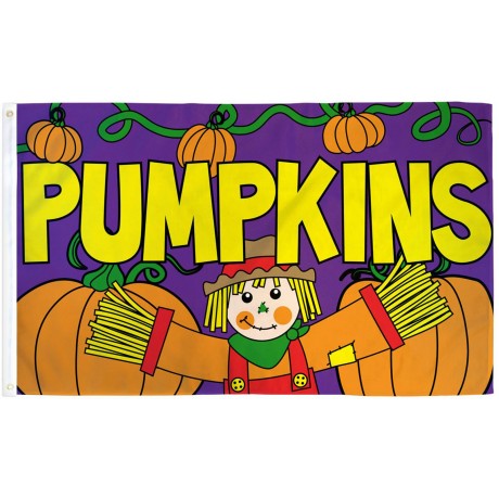 Pumpkins Scarecrow 3' x 5' Polyester Flag