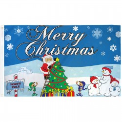 Merry Christmas North Pole 3' x 5' Polyester Flag