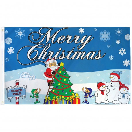 Merry Christmas North Pole 3' x 5' Polyester Flag