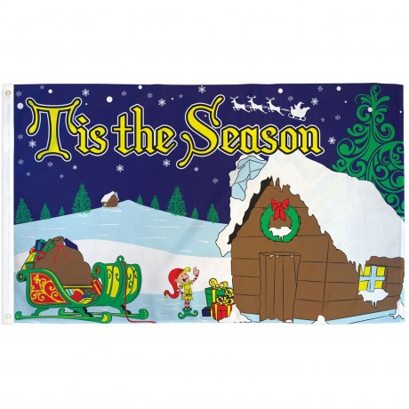 Tis The Season Christmas 3' x 5' Polyester Flag