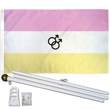 Twink Pride 3' x 5' Polyester Flag, Pole and Mount