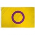 Intersex Pride Symbol 3' x 5' Polyester Flag, Pole and Mount