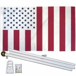 Civil Peace Vertical Stripes 3' x 5' Polyester Flag, Pole and Mount