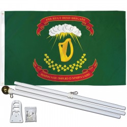 69th Regiment Irish Brigade 3' x 5' Polyester Flag, Pole and Mount